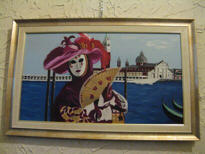 MASCHERA VENEZIANA - a Paint Artowrk by Innoccenza Alessi